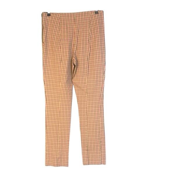 Anthropologie The Essential Slim Plaid Check High Rise Ankle Pants Size 4 - Picture 6 of 8